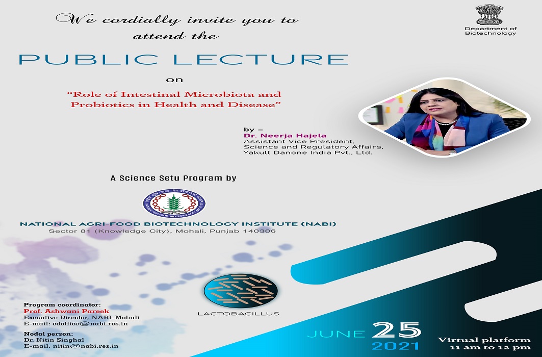 Lecture on Role of Intestinal Microbiota and Probiotics in Health and Disease 